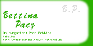 bettina pacz business card